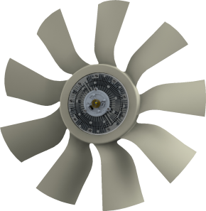 Муфта вязкостная в сборе с крыльчаткой вентилятора (680)