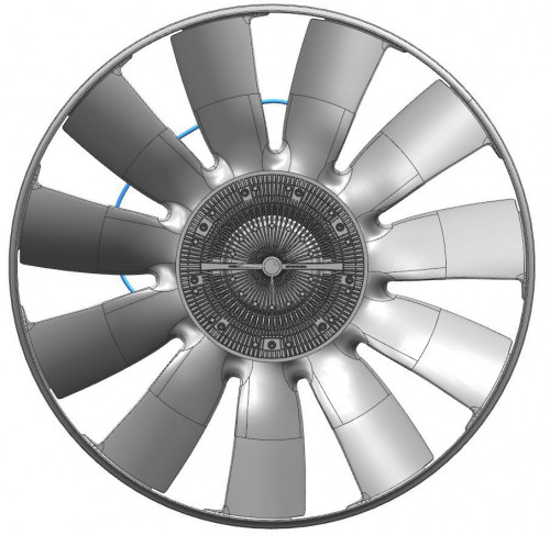 Муфта в сборе с вентилятором без адаптера (750)